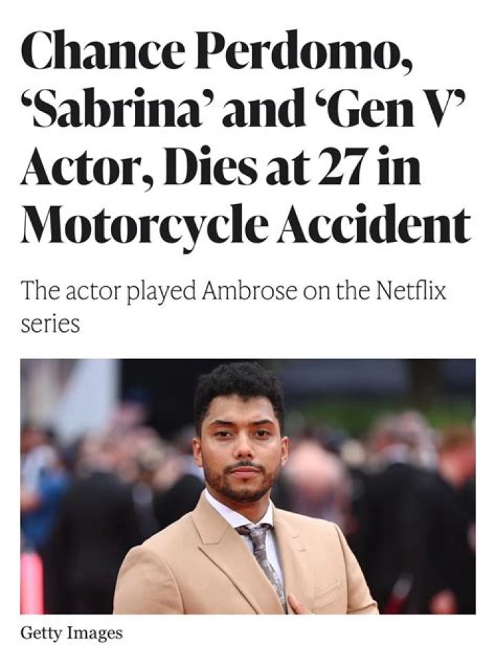 Chance Perdomo, 27, dies in fatal motorcycle crash weeks after 'celebrating' new vehicle