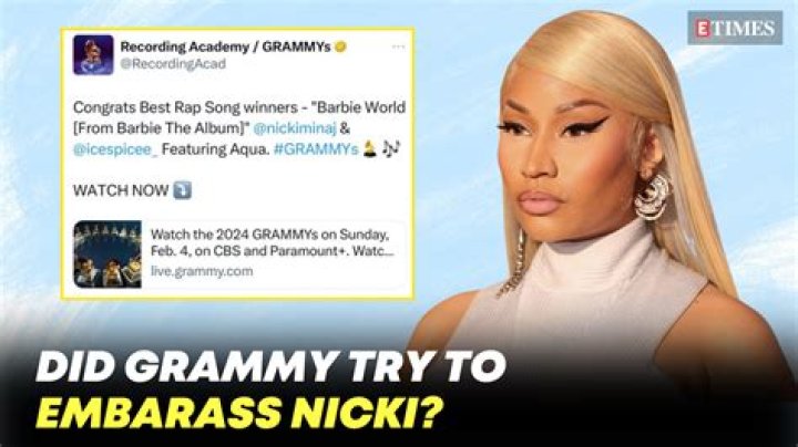 Grammys: Nicki Minaj was 'robbed' after mistakenly being announced as winner